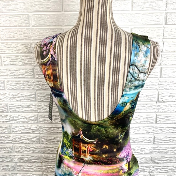 Cocoom Asian Landscape Bodycon Neoprene Dress - Picture 7 of 8